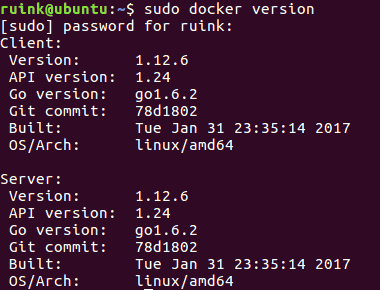 docker version