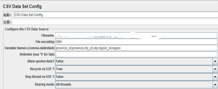 CSV Data Set Config配置元件